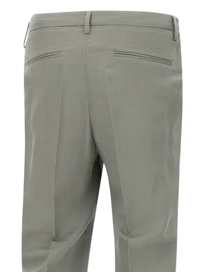 Devore Tailored Pleat-front Trousers In Gray