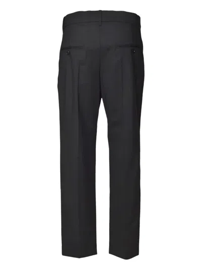 Isabel Marant Ritana Straight Trousers In Cool Virgin Wool Black