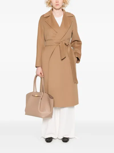 Max Mara Studio Cles Coat In Brown