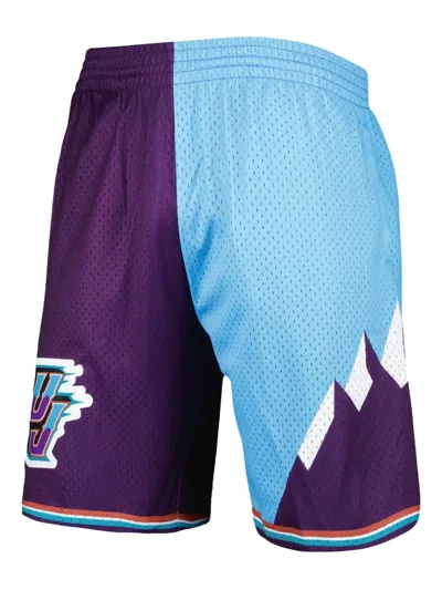 Mitchell & Ness X Nba Utah Jazz 1996 Split Swingman Shorts In Blue
