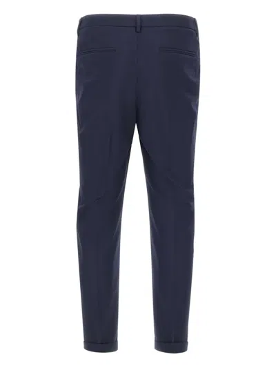 Devore Pleated Trousers In Blue