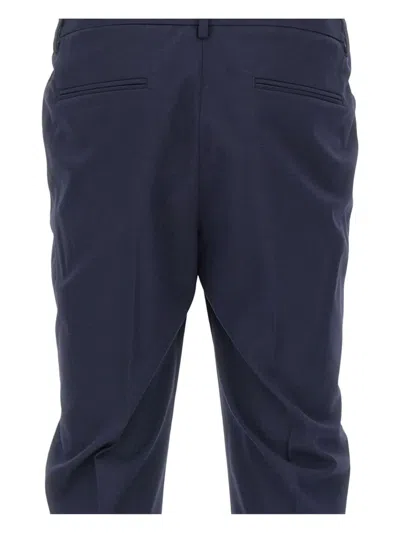 Devore Pleated Trousers In Blue