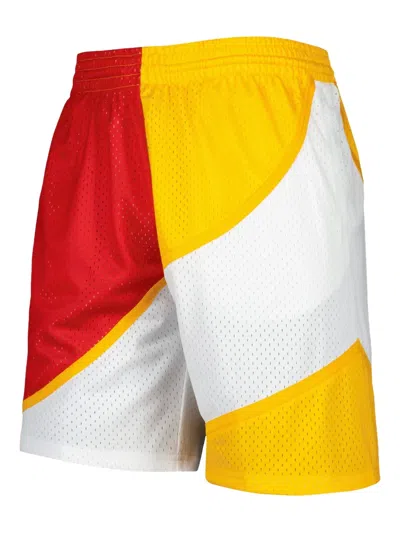 Mitchell & Ness X Nba Atlanta Hawks 1986 Split Swingman Shorts In Yellow