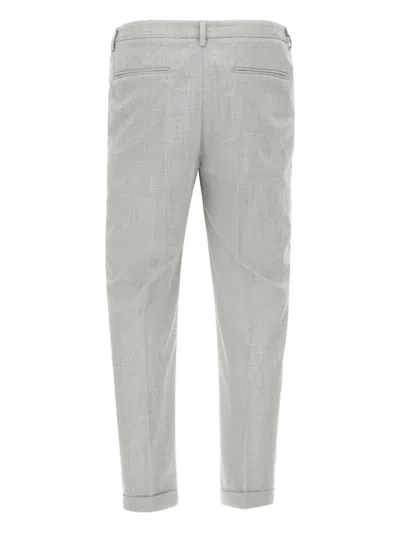 Devore Pleated Tailored Trousers In Gray