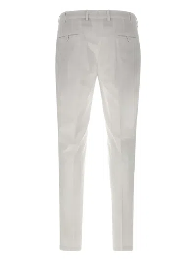 Devore Pleated Tailored Trousers In White