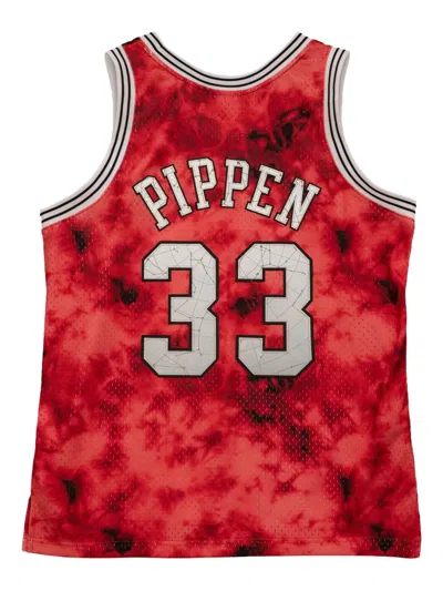 Mitchell & Ness X Nba Chicago Bulls 1997 Pippen Galaxy Swingman Tank Top In Red