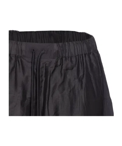 Pinko Bermuda Shorts With Back Pocket And Elasticized Waist In Black