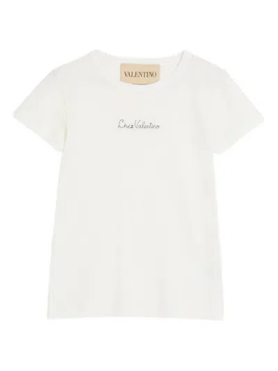 Valentino White Cotton T-shirt In White