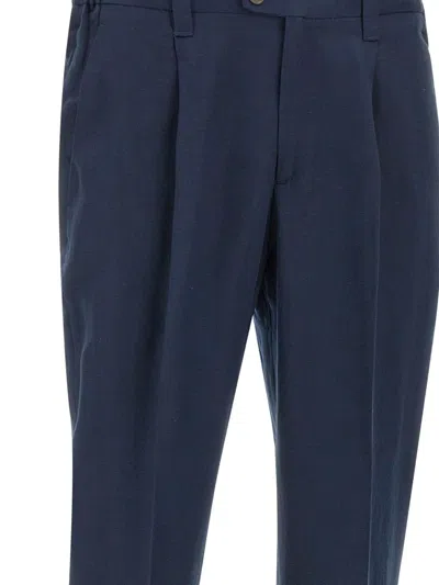 Devore Tailored Pleated Trousers In Black