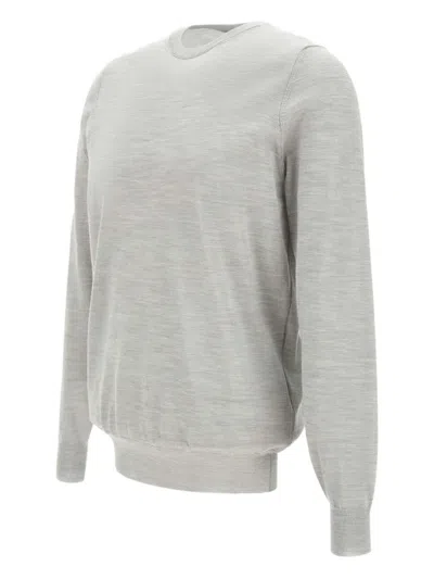 Filippo De Laurentiis Crew-neck Long-sleeve Sweater In Gray
