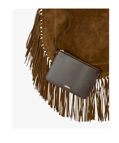 Isabel Marant Oskan Hobo Soft Shoulder Bag In Brown Suede
