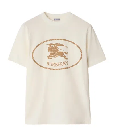 Burberry 'seth' Crew Neck T-shirt In White