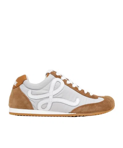 Loewe Ballet Runner 2.0 In Nylon And Calfskin In Brown