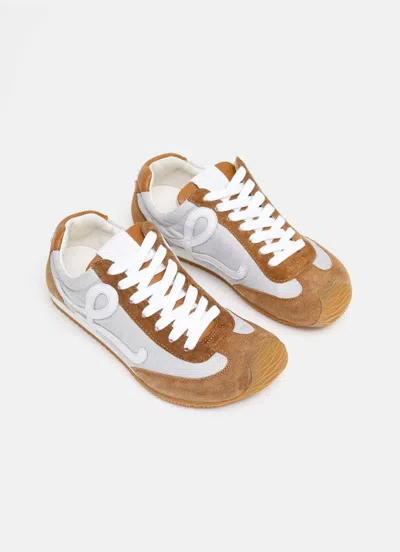 Loewe Ballet Runner 2.0 In Nylon And Calfskin In Brown