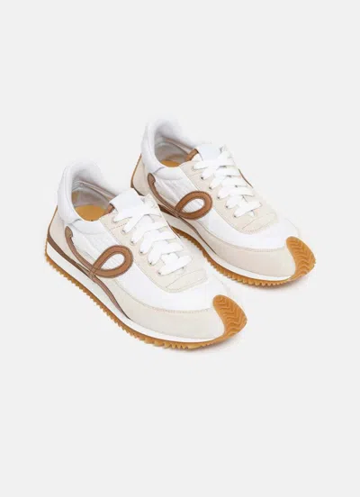 Loewe Flow Runner Leather-trimmed Shell And Suede Sneakers