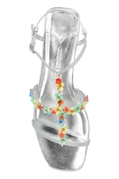 Jimmy Choo Daisy Sandals In Silver Nappa Leather In Metallic