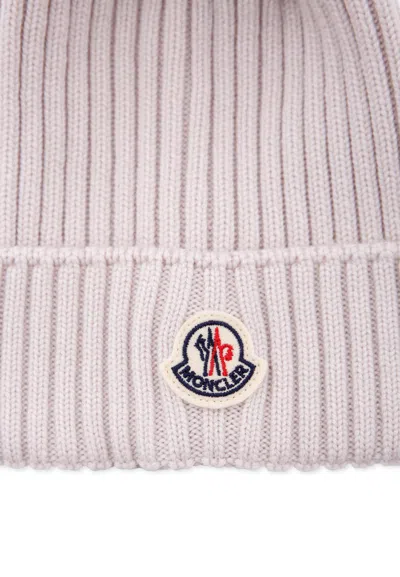 Moncler Wool Beanie With Pom Pom
