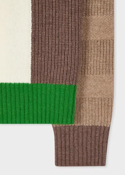 Paul Smith Knitwear With Ribbed Cuffs And Patch Pocket In Brown
