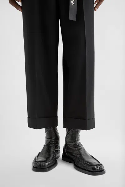 Jil Sander Ankle Boot In Green