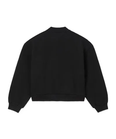 Kenzo Felpa Nera Con Logo Con Bottoni In Black