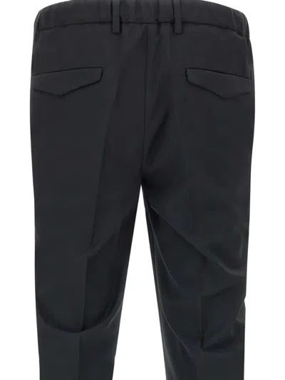 Devore Black Cotton Modal Trousers In Black