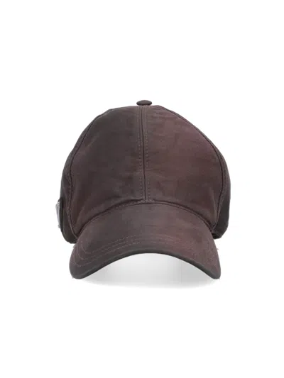 Prada Men Logo Plaque Baseball Cap