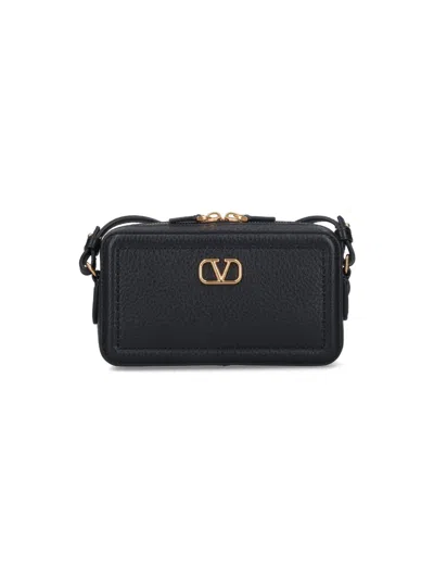 Valentino Garavani Altime Zippered Shoulder Bag In Black