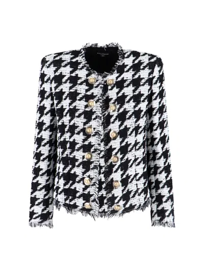 Balmain Blackwhite All-over Check Blazer