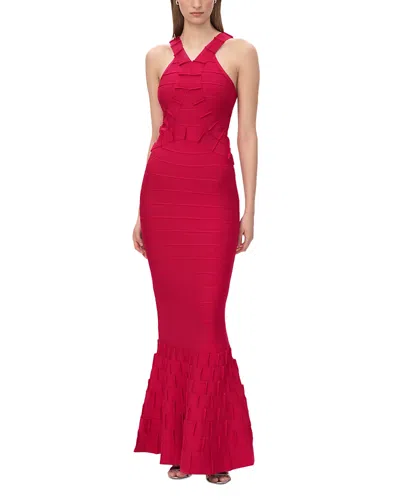 Herve Leger The Phoebe Gown In Red