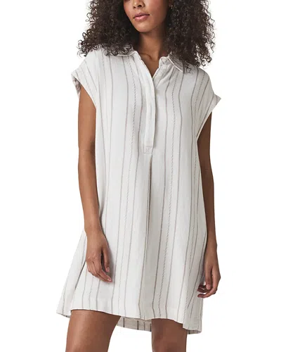 Splendid Gabrielle Stripe Mini Shirtdress In White