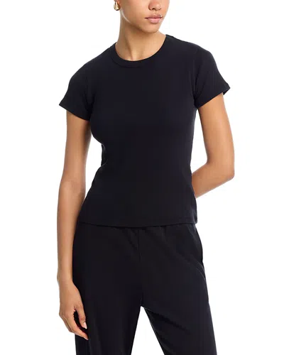 Leset Pointelle Mini Short In Black