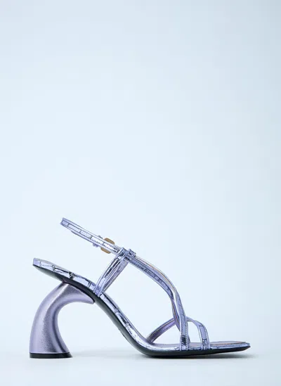 Dries Van Noten Slingback Heels In Purple