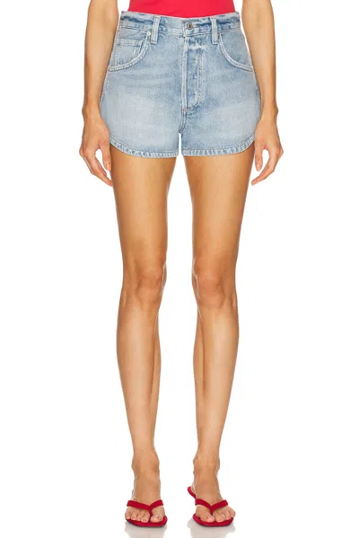 Citizen Of Humanity Mirelle Funnel Neck Pullover In Hematite In Blue