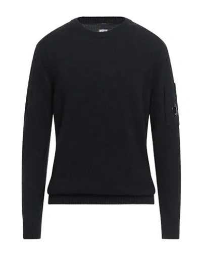 C.p. Company Wool Blend Knit Sweater In Black