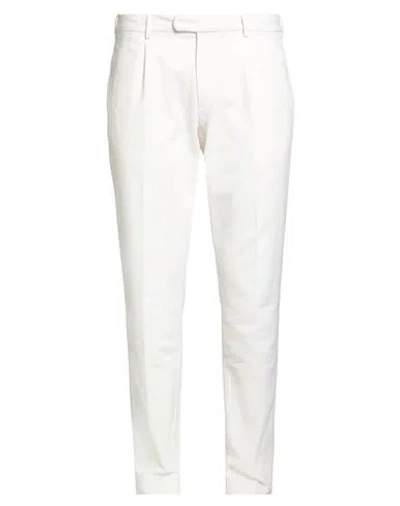 Devore Incipit Man Pants White Size 38 Cotton, Elastane