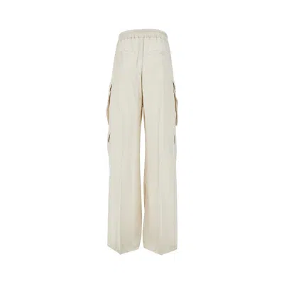Rick Owens Men's Cargobelas Dinge Trousers In White