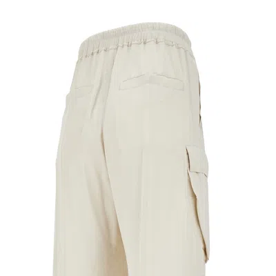Rick Owens Men's Cargobelas Dinge Trousers In White