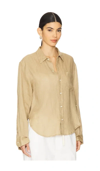 Citizen Of Humanity Citizens Of Humanity Kayla Button-up Linen Shirt In Neutral