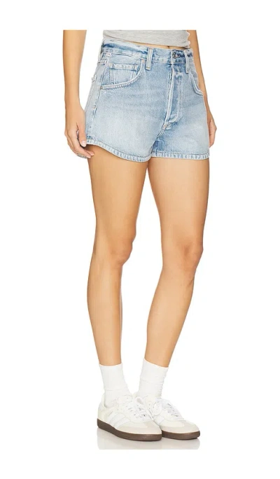 Citizen Of Humanity Mirelle Funnel Neck Pullover In Hematite In Blue