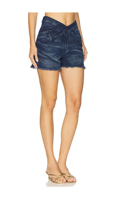 Masha Popova Bias V Shape Mini Shorts In Blue