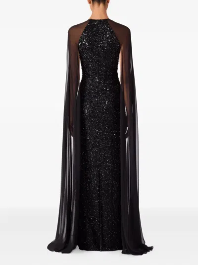 Jenny Packham Elite Maxi Dress In Black