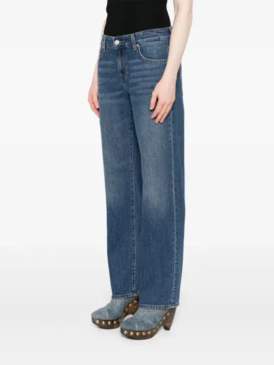 7 For All Mankind Cotton Denim In Blue