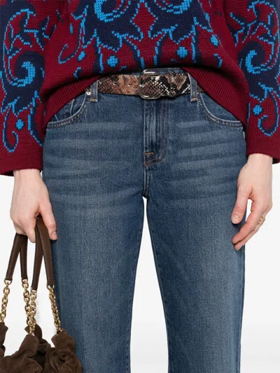 7 For All Mankind Cotton Denim In Blue