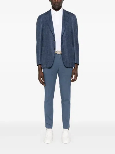 Canali Single-breasted Blazer In Blue