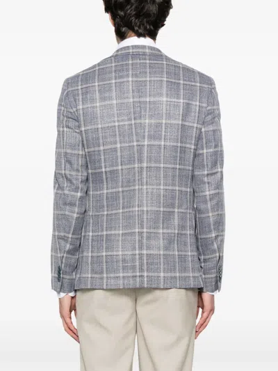 Scabal® Wool-blend Blazer In Gray