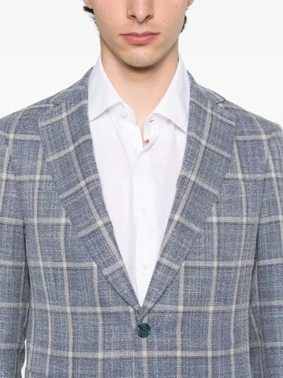 Scabal® Wool-blend Blazer In Gray
