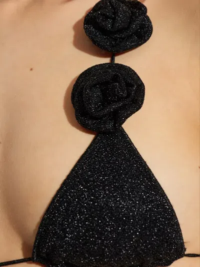 Oseree Oséree Bikini Set With Applique In Black