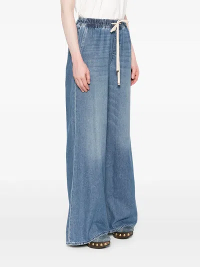 7 For All Mankind Denim Wide-leg Jeans In Blue