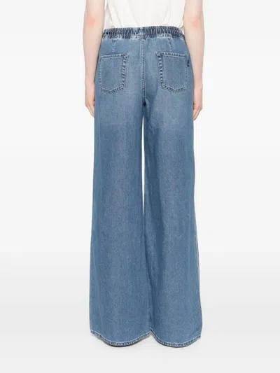 7 For All Mankind Denim Wide-leg Jeans In Blue