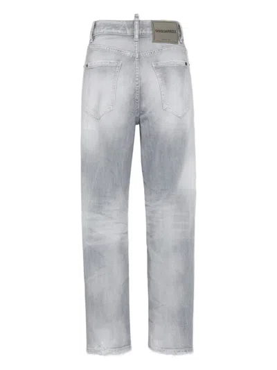 Dsquared2 Logo-patch Jeans In Gray